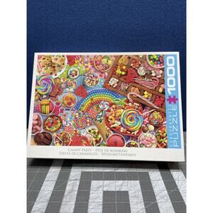 Eurographics 1000 Piece Candy Party Jigsaw Puzzle Worked Once Complete